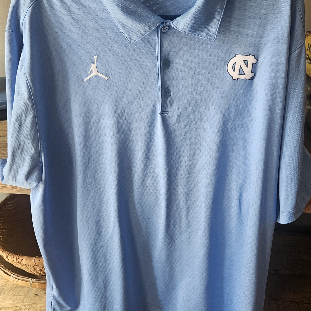 Jordan UNC Men's Light Blue Polo Shirt